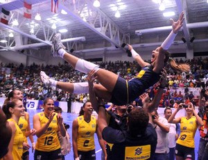 vôlei Brasil comemora o título da Copa Pan-Americana  (Foto: Divulgação / NORCECA)