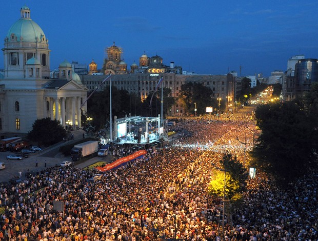 tênis festa Djokovic (Foto: AFP)