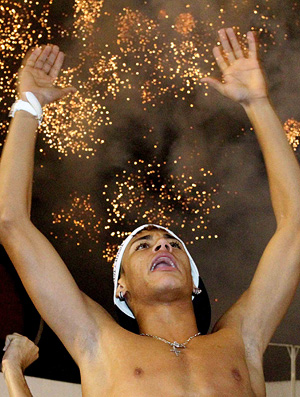 neymar santos vila belmiro festa (Foto: Grazir Junior / Globoesporte.com)