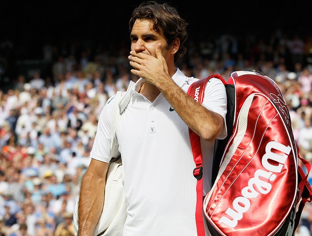 roger federer tênis Wimbledon quartasc (Foto: agência AP)