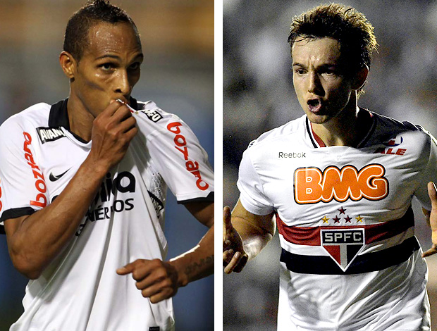 MONTAGEM - Liedson corinthians dagoberto são paulo (Foto: Roberto Vinicíus / Agência Estado)