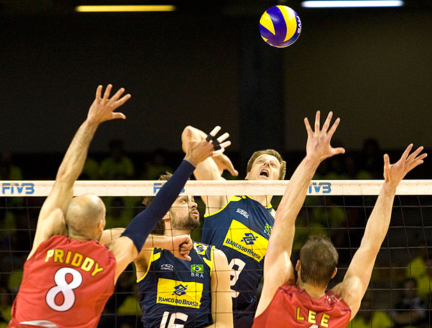 Murilo na segunda partida de vôlei do Brasil contra os EUA (Foto: Victor Schwaner/VIPCOMM)