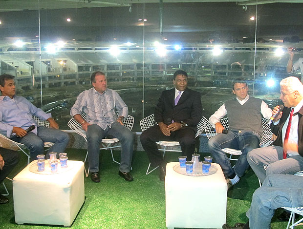 Roberto Dinamite, Zico e Petkovic durante evento no Maracanã (Foto: Thiago Fernandes / GLOBOESPORTE.COM)