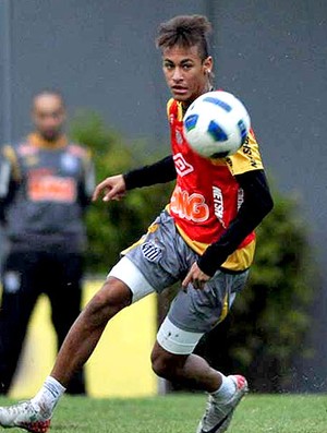 Neymar no treino do Santos (Foto: Ricardo Saibun / Site Oficial do Santos)