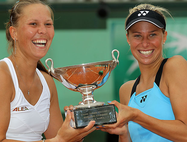 Andrea Hlavackova tênis Roland Garros final dupla troféu (Foto: Getty Images)