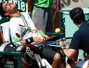 partida tênis Fognini Montanhes Roland Garros (Foto: AP)