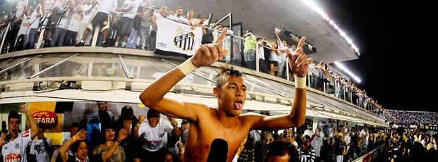 neymar santos x corinthians comemoração (Foto: Marcos Ribolli/Globoesporte.com)