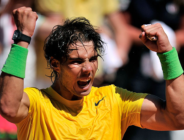 Nadal comemora vitória sobre Gasquet em Roma (Foto: AFP)